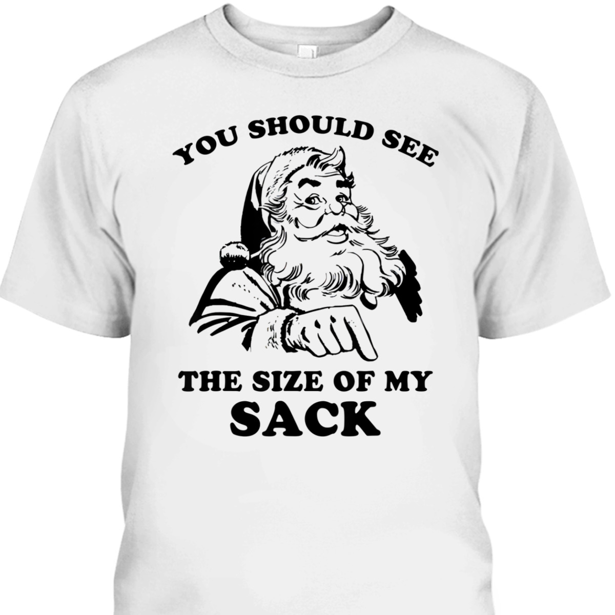 You Should See The Size Of My Sack Funny Santa Christmas T-Shirt