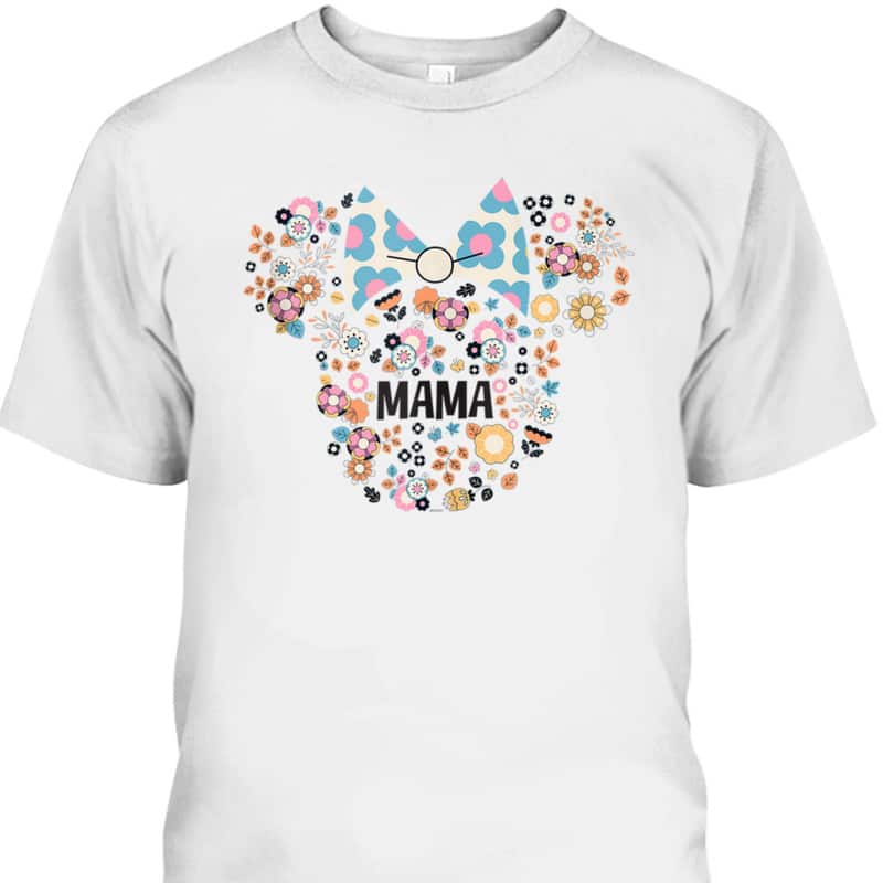 Mother&rsquo;s Day T-Shirt Disney Minnie Mouse Mama Flower Icons