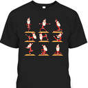 Santa Doing Yoga Exercises Poses Meditation Christmas Yoga T-Shirt