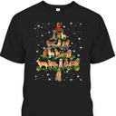 Funny Golden Retriever Christmas Tree Ornament Decor T-Shirt