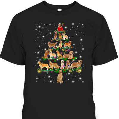Funny Golden Retriever Christmas Tree Ornament Decor T-Shirt