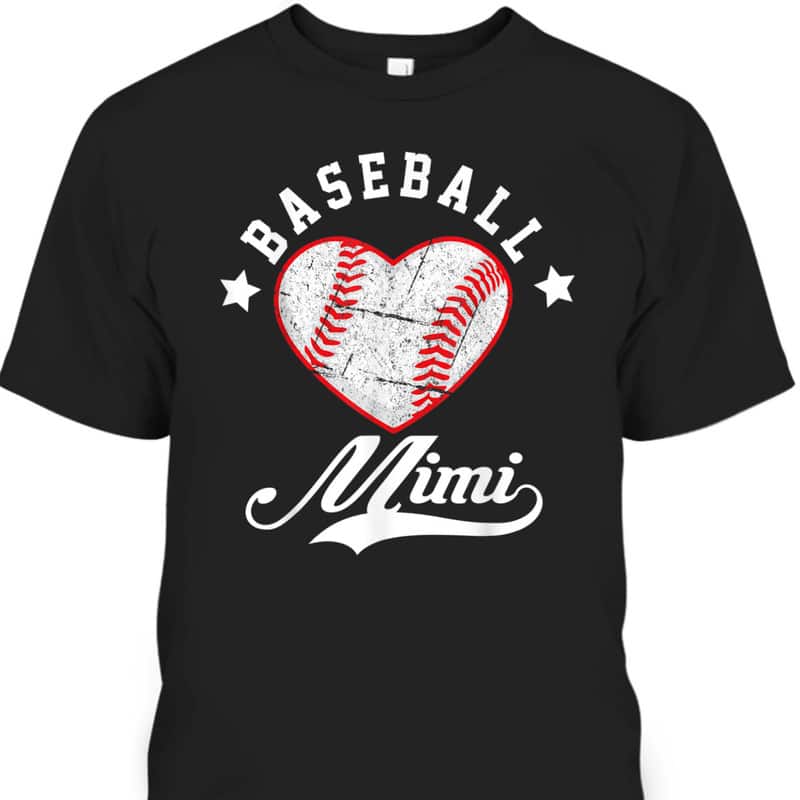 Vintage Baseball Mimi Mother&rsquo;s Day Gift For Sport Lovers T-Shirt