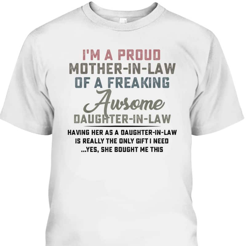 Mother's Day T-Shirt Gift For Mother-In-Law From Daughter-In-Law