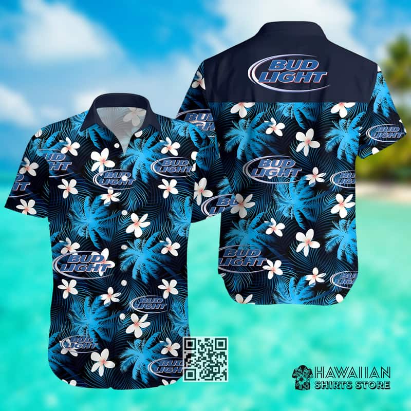 Bud Light Hawaiian Shirt Tropical Flower Gift For Beach Lovers Bud Light Hawaiian Shirt Tropical Flower Gift For Beach Lovers