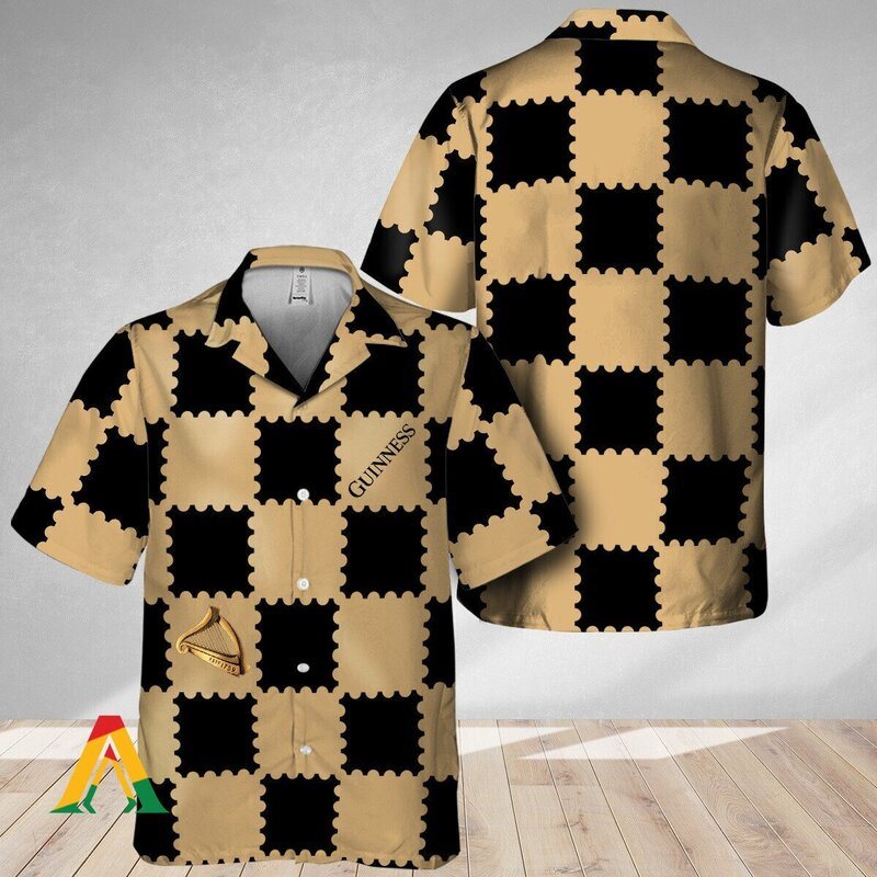 Classic Gingham Guinness Hawaiian Shirt Birthday Gift For Beer Lovers Classic Gingham Guinness Hawaiian Shirt Birthday Gift For Beer Lovers