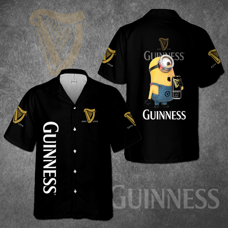 Cute Minion Loves Guinness Hawaiian Shirt Funny Beer Gift Cute Minion Loves Guinness Hawaiian Shirt Funny Beer Gift