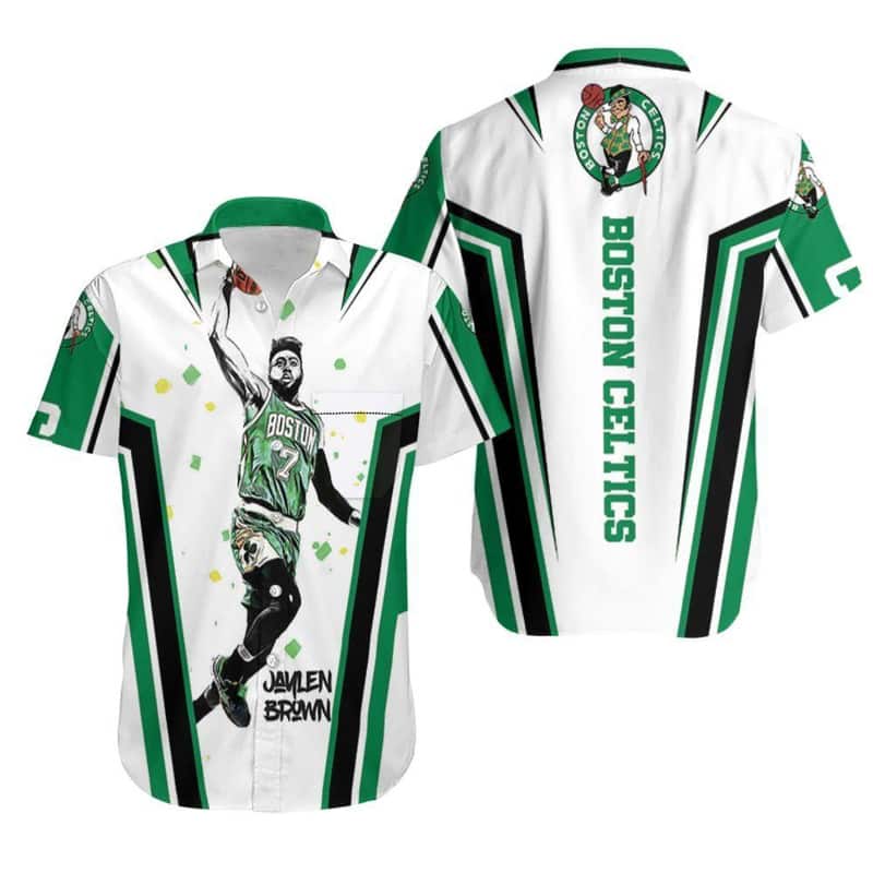 Jaylen Brown Boston Celtics Hawaiian Shirt Gift For Basketball Players Jaylen Brown Boston Celtics Hawaiian Shirt Gift For Basketball Players