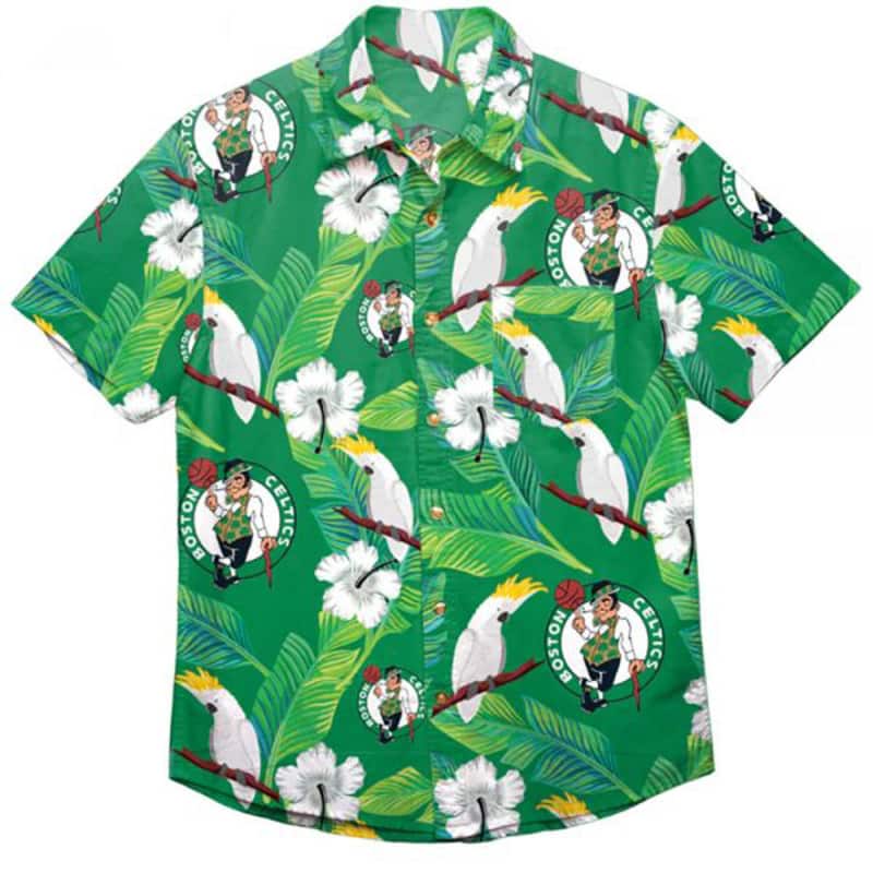 Boston Celtics Hawaiian Shirt Tropical Flower Summer Gift For Beach Lovers Boston Celtics Hawaiian Shirt Tropical Flower Summer Gift For Beach Lovers