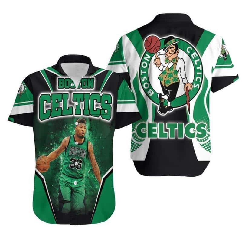 Marcus Smart 36 Boston Celtics Hawaiian Shirt Gift For Basketball Lovers Marcus Smart 36 Boston Celtics Hawaiian Shirt Gift For Basketball Lovers