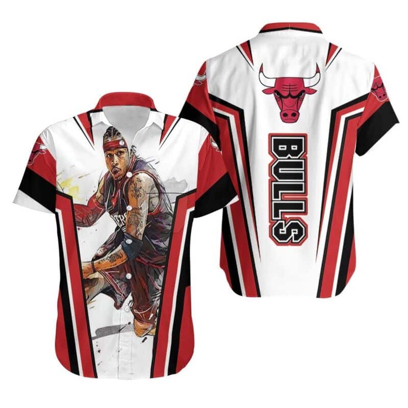 Allen Iverson Chicago Bulls Hawaiian Shirt Gift For NBA Fans Allen Iverson Chicago Bulls Hawaiian Shirt Gift For NBA Fans