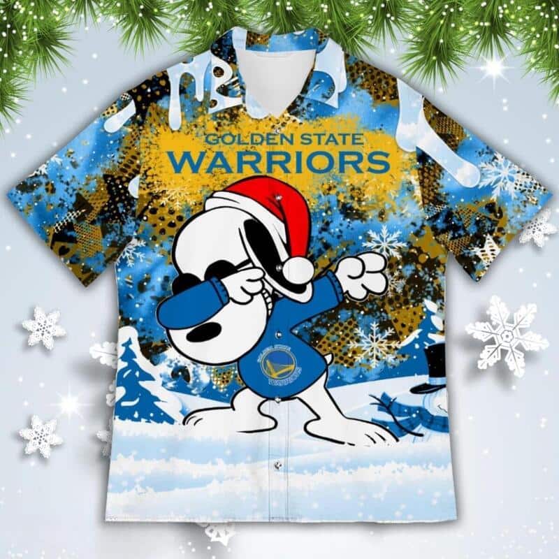 Golden State Warriors Hawaiian Shirt Cute Snoopy Dabbing The Peanuts Golden State Warriors Hawaiian Shirt Cute Snoopy Dabbing The Peanuts