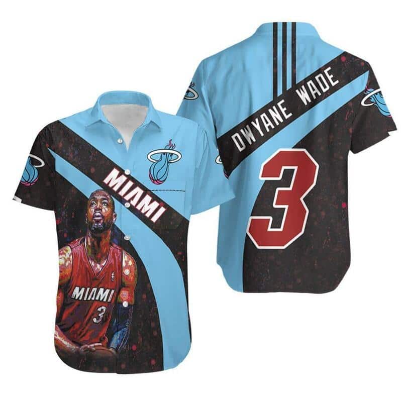 Dwyane Wade 3 Miami Heat Hawaiian Shirt Best Gift For Basketball Lovers Dwyane Wade 3 Miami Heat Hawaiian Shirt Best Gift For Basketball Lovers