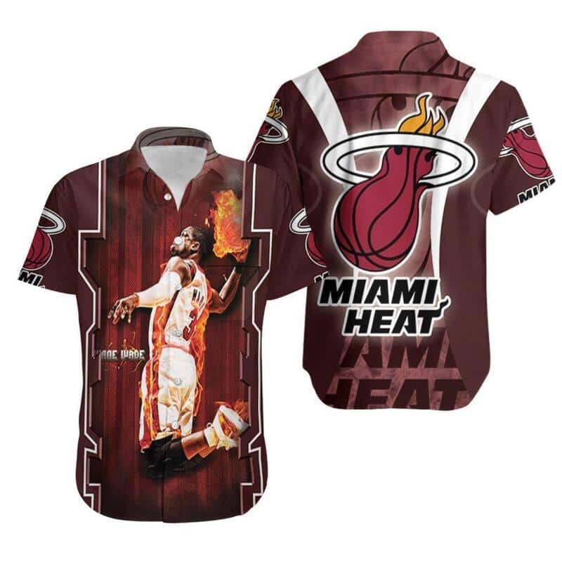 Dwyane Wade Miami Heat Hawaiian Shirt Dwyane Wade Miami Heat Hawaiian Shirt