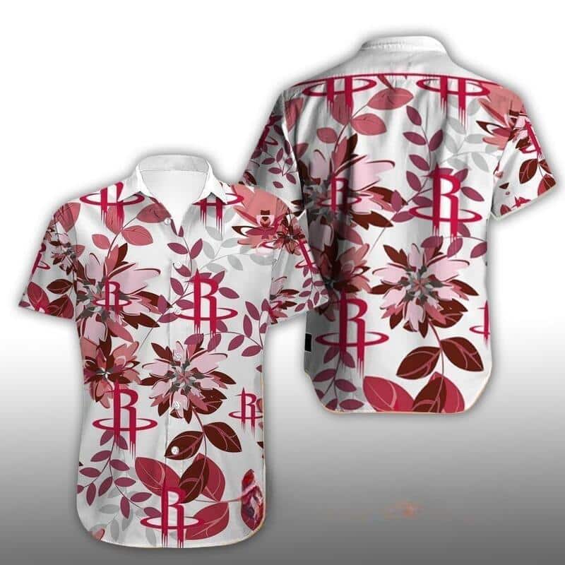 White Aloha Houston Rockets Hawaiian Shirt Best Beach Gift White Aloha Houston Rockets Hawaiian Shirt Best Beach Gift