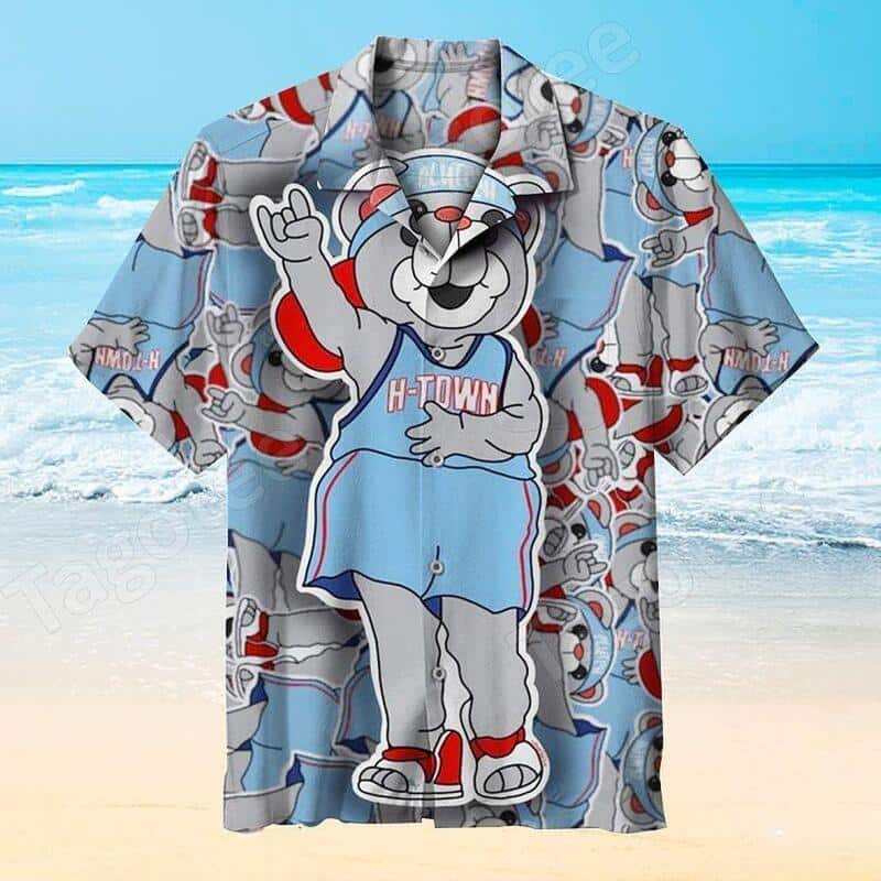 Cute Clutch Mascot Houston Rockets Hawaiian Shirt For Summer Lovers Cute Clutch Mascot Houston Rockets Hawaiian Shirt For Summer Lovers