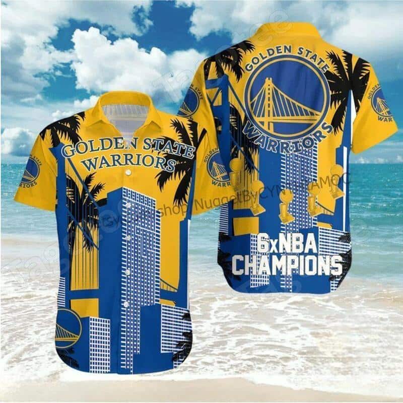 Golden State Warriors Hawaiian Shirt 6 NBA Champions Best Basketball Gift Golden State Warriors Hawaiian Shirt 6 NBA Champions Best Basketball Gift