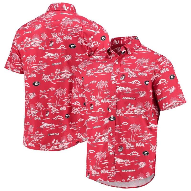 Georgia Bulldogs UGA Hawaiian Shirt Island Pattern For Summer Lovers Georgia Bulldogs UGA Hawaiian Shirt Island Pattern For Summer Lovers