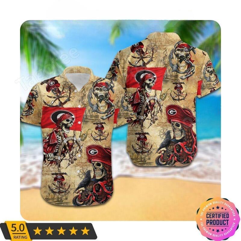 Georgia Bulldogs UGA Hawaiian Shirt Beach Lovers Gift Georgia Bulldogs UGA Hawaiian Shirt Beach Lovers Gift