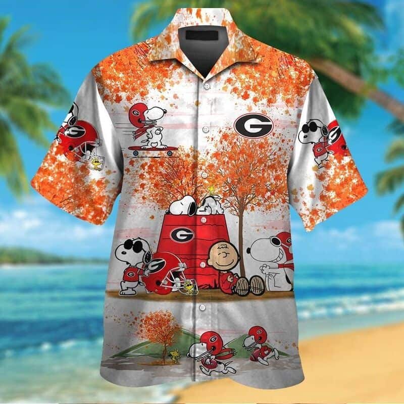 Funny Snoopy Georgia Bulldogs UGA Hawaiian Shirt Beach Lovers Gift Funny Snoopy Georgia Bulldogs UGA Hawaiian Shirt Beach Lovers Gift
