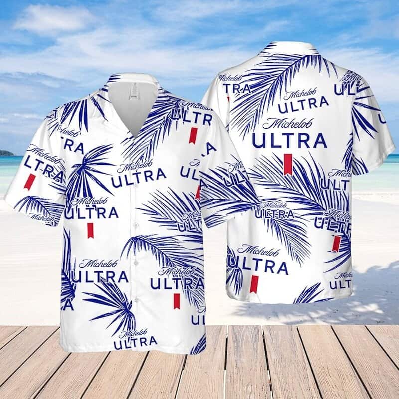 Michelob Ultra Beer Hawaiian Shirt Palm Leaves Pattern Beach Lovers Gift Michelob Ultra Beer Hawaiian Shirt Palm Leaves Pattern Beach Lovers Gift