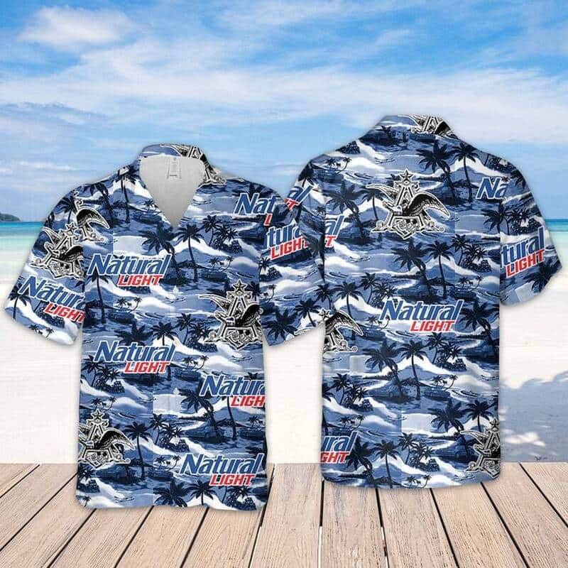 Natural Light Hawaiian Shirt Island Pattern Beach Lovers Gift Natural Light Hawaiian Shirt Island Pattern Beach Lovers Gift