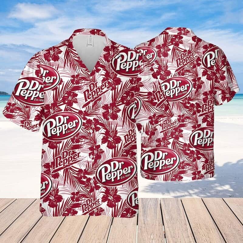 Dr.Pepper Hawaiian Shirt Tropical Flower Pattern Beach Gift For Beer Lovers Dr.Pepper Hawaiian Shirt Tropical Flower Pattern Beach Gift For Beer Lovers