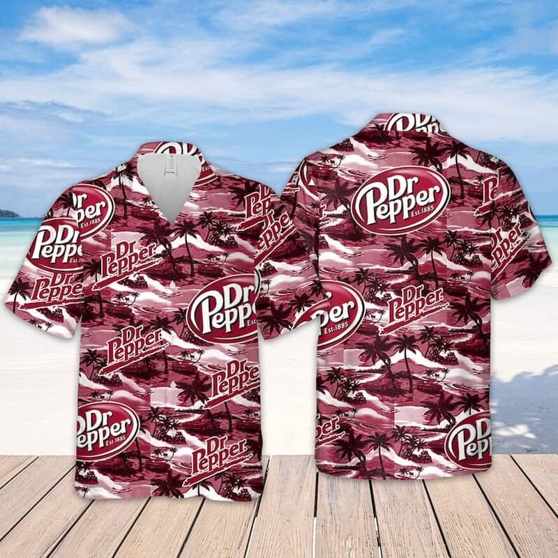 Dr.Pepper Beer Hawaiian Shirt Island Pattern Gift For Beach Holiday Dr.Pepper Beer Hawaiian Shirt Island Pattern Gift For Beach Holiday