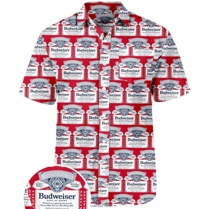 Budweiser King Of Beers Logo Hawaiian Shirt