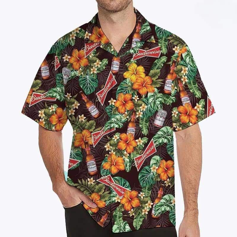 Budweiser Beer Hawaiian Shirt Birthday Gift For Beach Lovers Budweiser Beer Hawaiian Shirt Birthday Gift For Beach Lovers