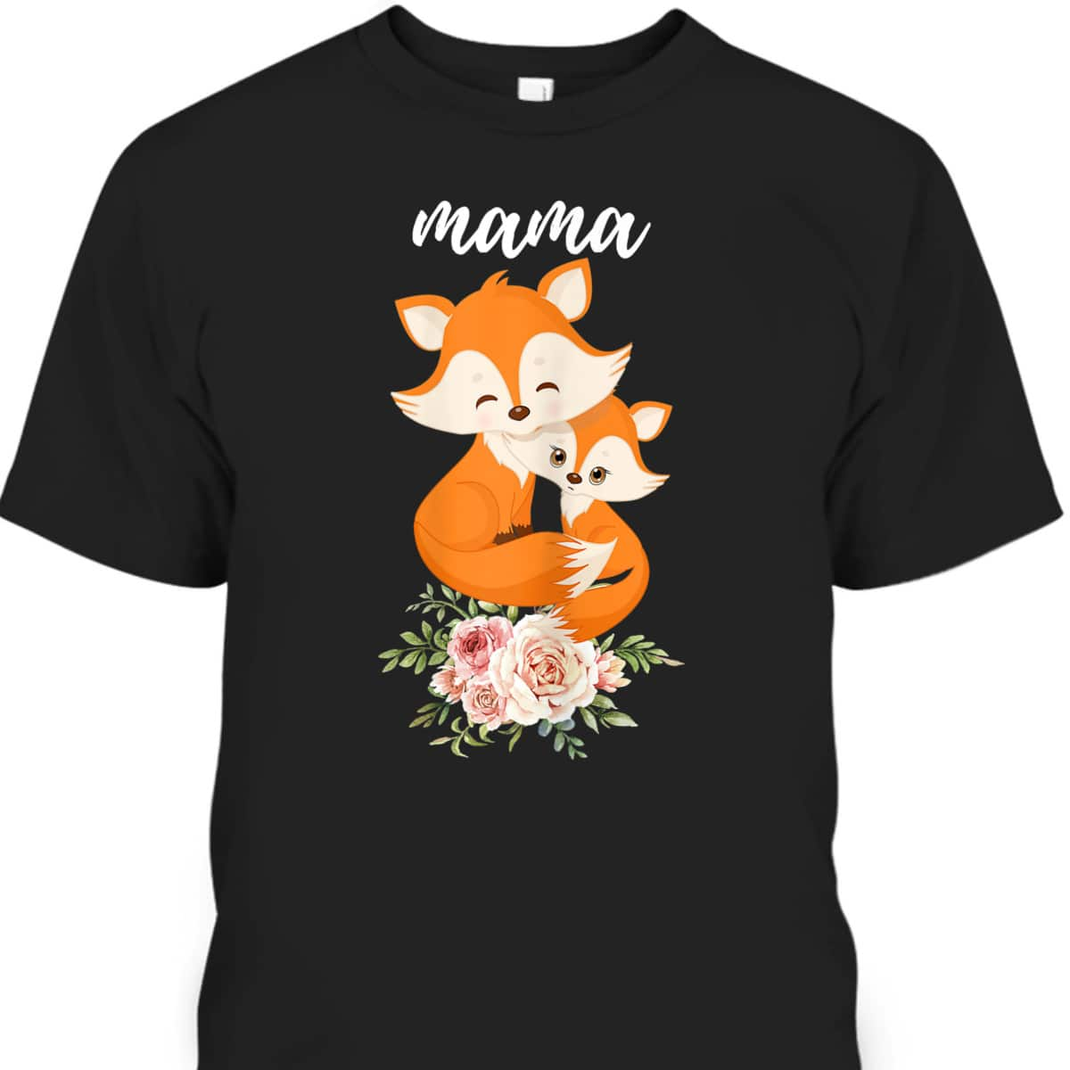 Womens Mama Fox New Mom Foxes Moms Gift For Mothers Day T-Shirt