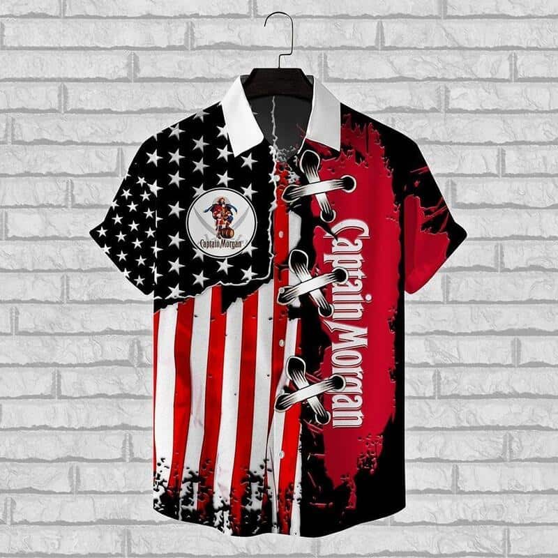 Captain Morgan Hawaiian Shirt US Flag Independence Day 4th Of July Captain Morgan Hawaiian Shirt US Flag Independence Day 4th Of July