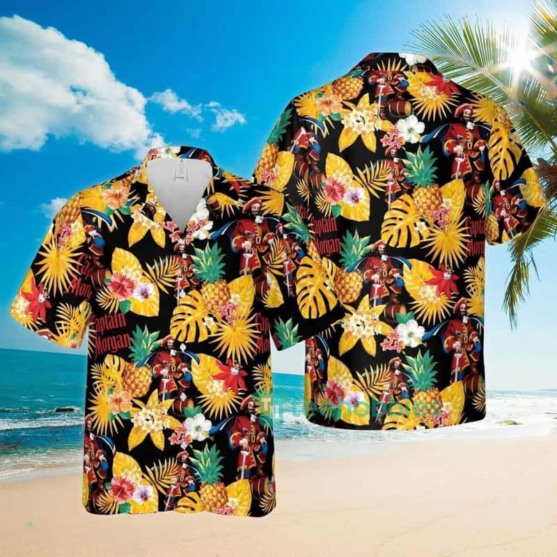 Captain Morgan Hawaiian Shirt Tropical Pattern Gift For Beach Lovers Captain Morgan Hawaiian Shirt Tropical Pattern Gift For Beach Lovers