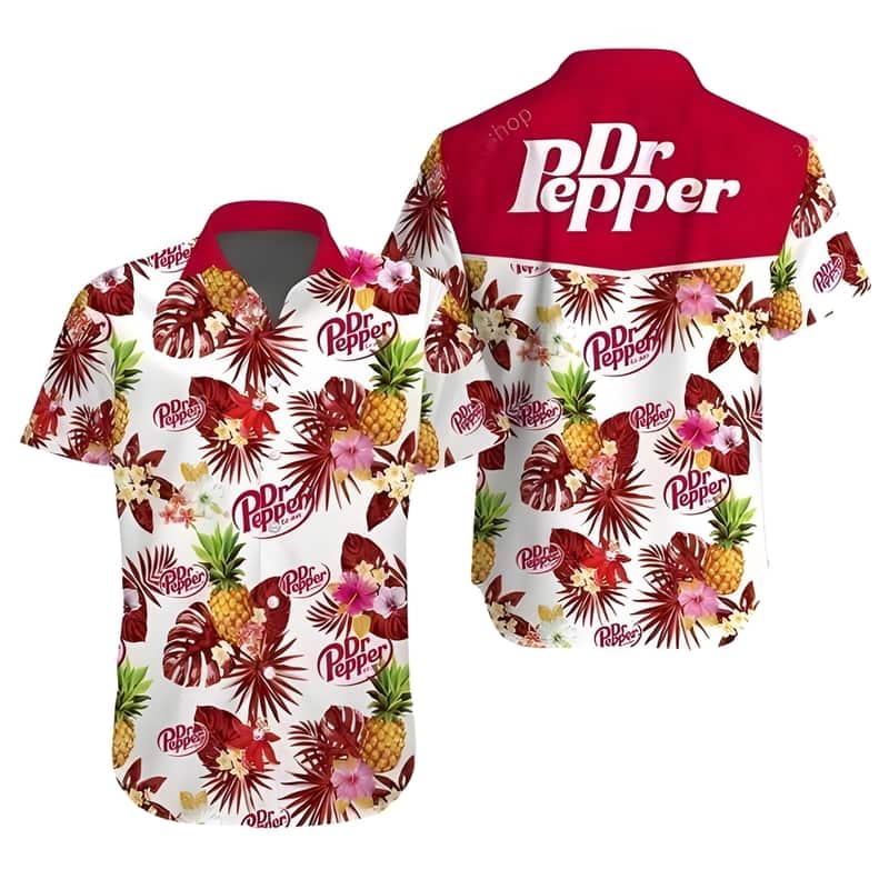 Dr Pepper Hawaiian Shirt Tropical Pattern Best Beach Gift Dr Pepper Hawaiian Shirt Tropical Pattern Best Beach Gift