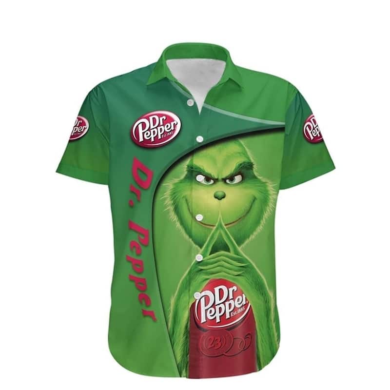 Funny Grinch Loves Dr Pepper Hawaiian Shirt Beer Lovers Gift Funny Grinch Loves Dr Pepper Hawaiian Shirt Beer Lovers Gift