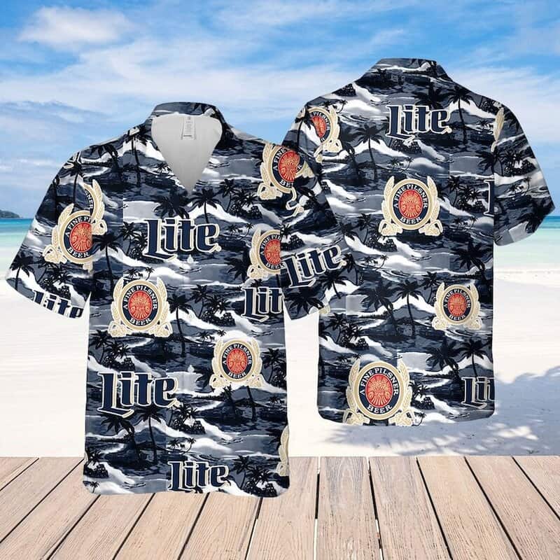 Miller Lite Beer Hawaiian Shirt Vintage Gift For Beach Lovers Miller Lite Beer Hawaiian Shirt Vintage Gift For Beach Lovers