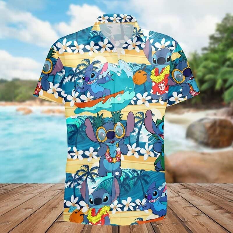 Summer Vibes Disney Stitch Hawaiian Shirt Summer Gift For Friend Summer Vibes Disney Stitch Hawaiian Shirt Summer Gift For Friend